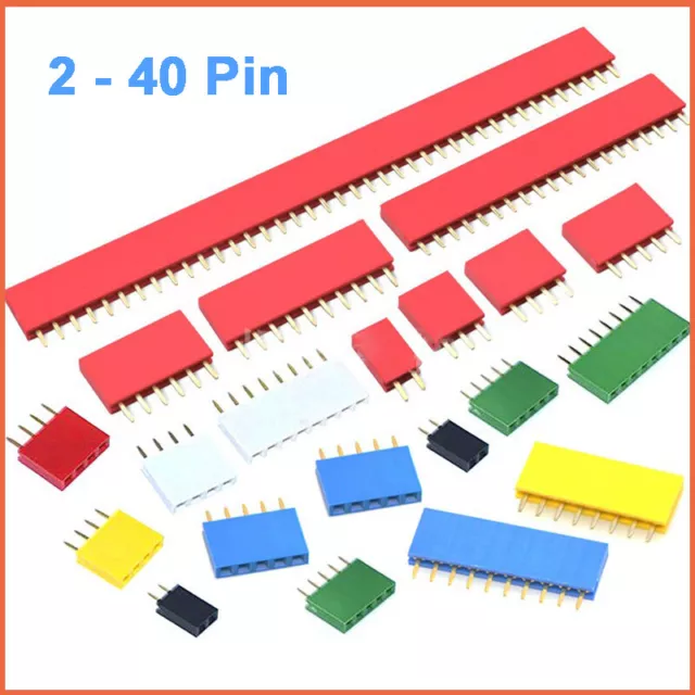 Stiftleiste Set Farbig | 2 - 40 Pins | 2,54mm | Steckerleiste Pin Header