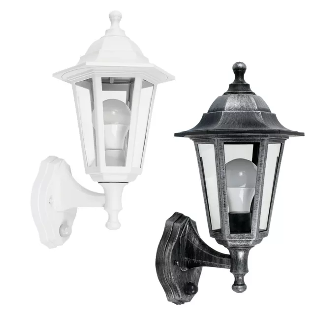 Outdoor Wall Light Victorian Garden Lantern PIR Motion Sensor LED IP44 Outside