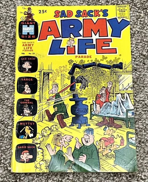 Sad Sacks Army Life Parade Harvey Comic Book Vol 1 No 23 February 1969