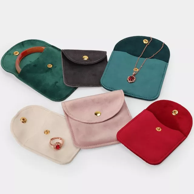 NEW SNAP BUTTON Velvet Gift Bag Storage Pouch Jewelry Bag Packaging Bag ...