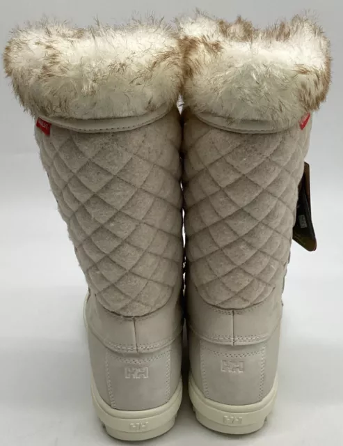 Helly Hansen Women's Garibaldi VL WP Leather Insulated Snow Boots Cream Size 9 3