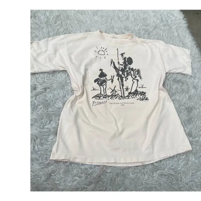VTG Pablo Picasso Don Quixote And Sancho Panza Art T Shirt Sz XL Spadem