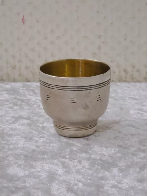 Wodka Becher Metall versilbert - Russland Sowjetunion Vintage - 5 cm