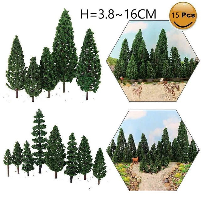 Plastic Model Tree Toy Model For Bonsai Landscape Forest Process Model Train