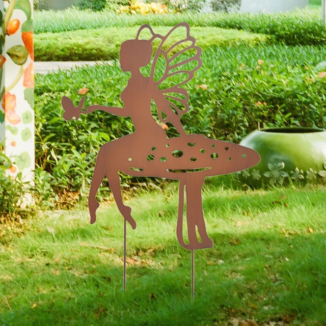 Feensilhouette Gartenpfähle, Gartenhofpfahl elegant
