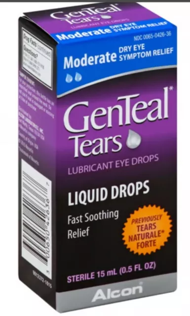 Genteal Tears Lubricant Eye Drops, Moderate Liquid Drops, 0.5 Fl Oz