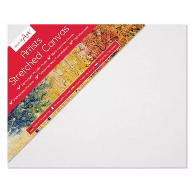 Artists Plain White Blank Canvas Board Wall Mounted Framed Art Painting 25X20Cm