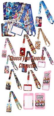 Disney Characters Lanyard Card/Badge/Park ID Holder Pin Trading Neck Straps Gift