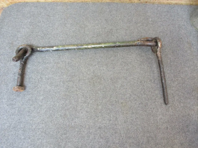Antique 18" Barn Door Gate Latch Hook with Eye Bolt - PRICE REDUCED