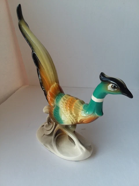 ART DECO ERA Porcelain Pheasant Vintage 1940s To 1950s Royal Copley $39