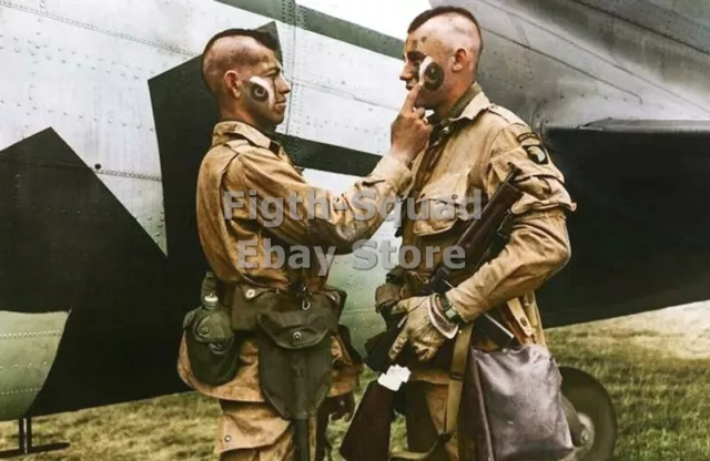 WW II - Usa Photo Art -- 101st Airborne Paratroopers .