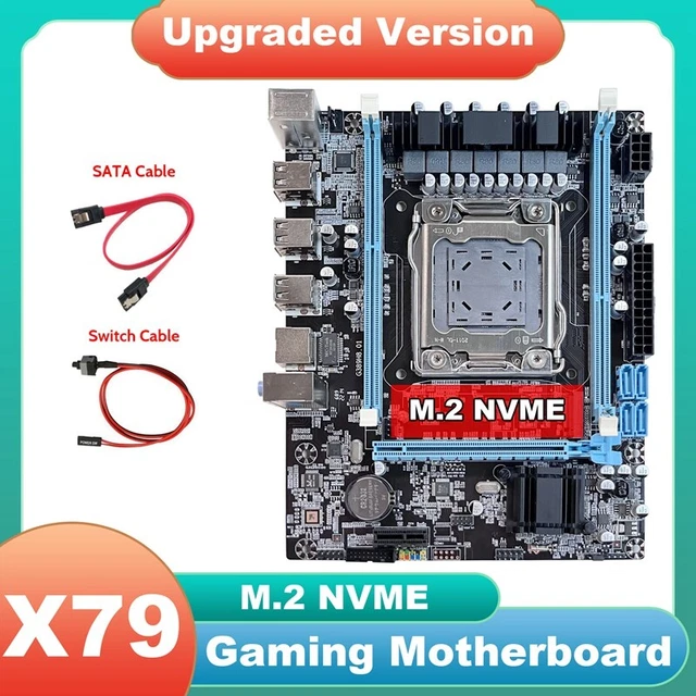 Scheda madre X79 V389 + cavo SATA + cavo switch M.2 NVME LGA2011 DDR3 supporto Q6X3