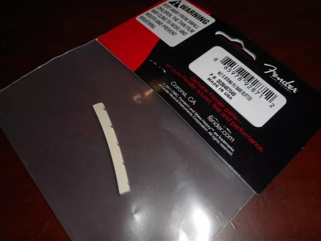 NEW Genuine Fender Slotted Micarta Nut For Jazz Bass V, #003-8487-049