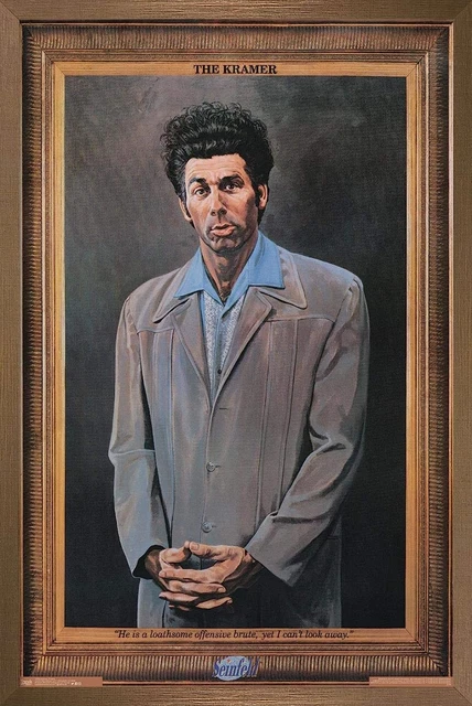 Trends International Seinfeld - Kramer Wall Poster, 22.375" x 34", Bronze Framed