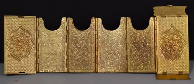 Victorian Arthur James Redditch "Accordion"  Beatrice Brass Folding Needle Case