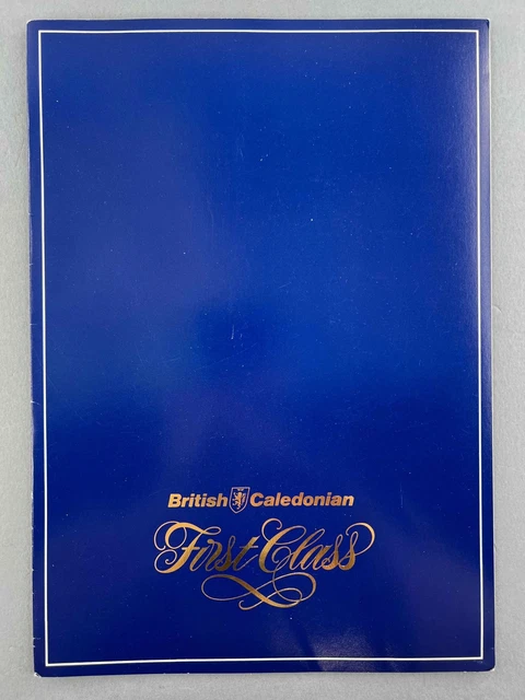 BRITISH CALEDONIAN FIRST Class Airline Menu North Atlantic Westbound ...