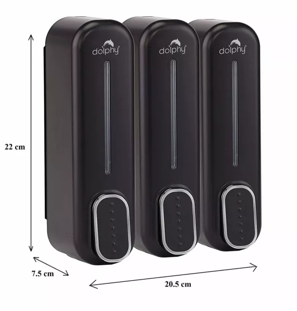 Triple Soap Dispenser 300ml - Black | Bnb Supplies 3