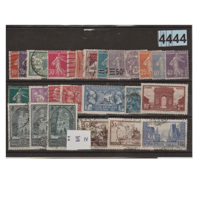 4444 FRANCE 1907-1931 LOT 26 TIMBRES dont 239 N* et 258 N* - COTE 100€