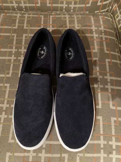 BROOKS BROTHERS MEN’S Navy Blue Low Top Slip On Casual Shoes Sz 11 $18. ...