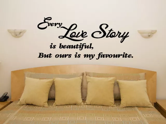 Love Story Beautiful Bedroom Living Dining Room Decal Wall Art Sticker Picture