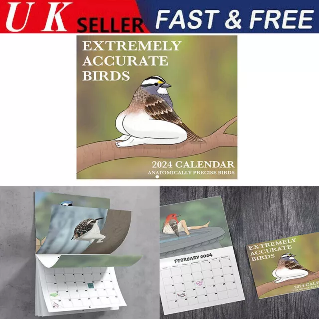 2024 Calendar of Extremely Accurate Birds 2024 Bird Calendar Wall Calendar UK UU