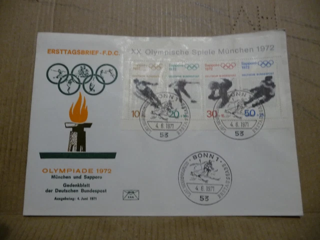 BUND - FDC mit Block Nr.6 - Olympiade München