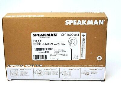 Válvula de ducha universal Speakman Neo CPT-1000-UNI adorno cromado pulido caja abierta