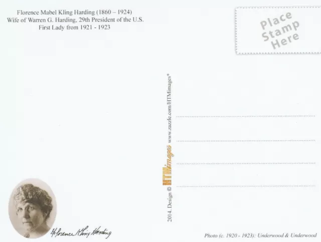 *Postcard-"Florence Harding" (1st Lady-1921-1923) -Wife/Pres Warren Harding-{S1} 2