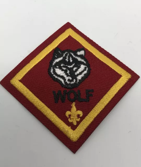 BSA Boy Scouts Cub Scouts WOLF Rank Badge Patch Boy Scouts Of America Embroidery