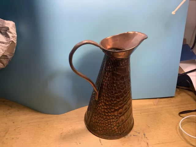 Vintage Arts And Crafts Style Copper Jug JS@SB 2