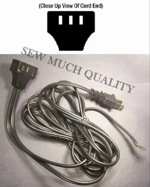 SINGER SEWING MACHINE SINGLE LEAD POWER CORD 3 PRONG 301A 401A 403A 404 #  780