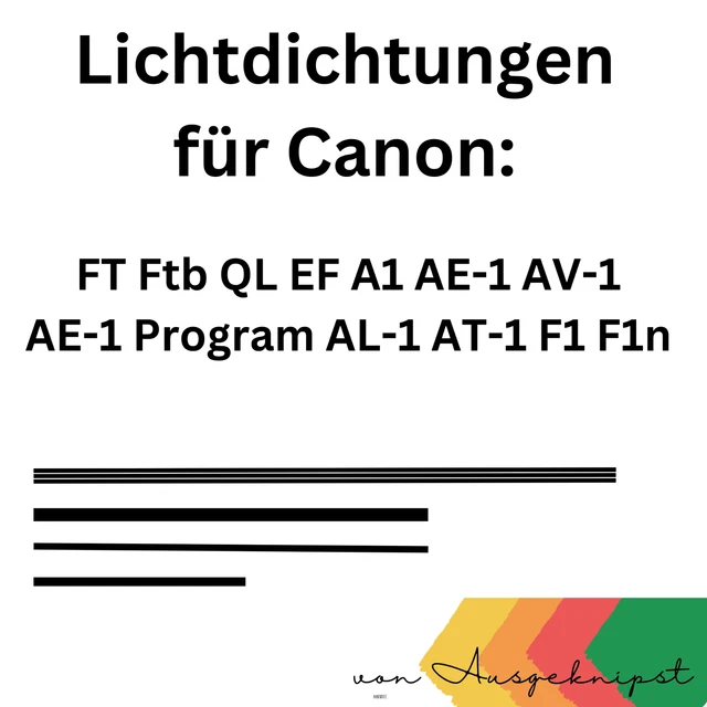 LIGHT GASKET FOR Canon AE1 A1 AV1 AT1 Ftb EF F1 Light Seal by Snap Out £14.66 PicClick UK