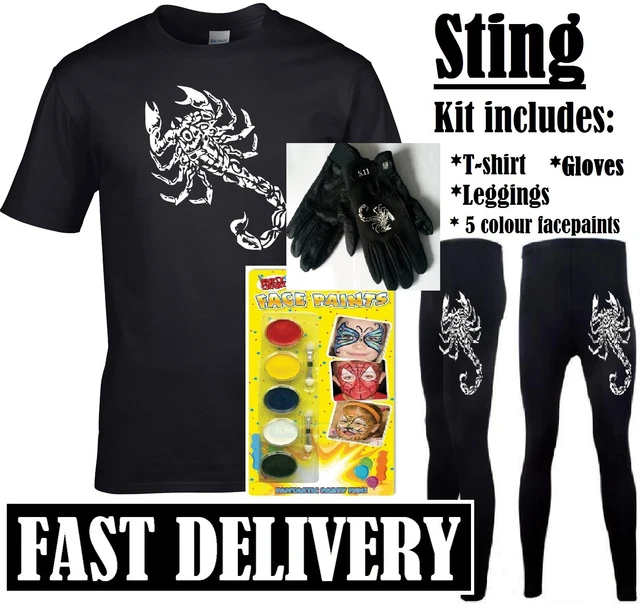 STING FANCY DRESS 90S Retro Sports Wrestler Wrestling Costume Kit 28.99 -  PicClick UK