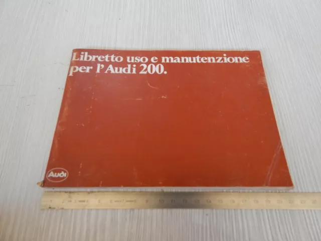 Manuale Uso Manutenzione Originale 1980 Audi 200 Turbo In Italiano