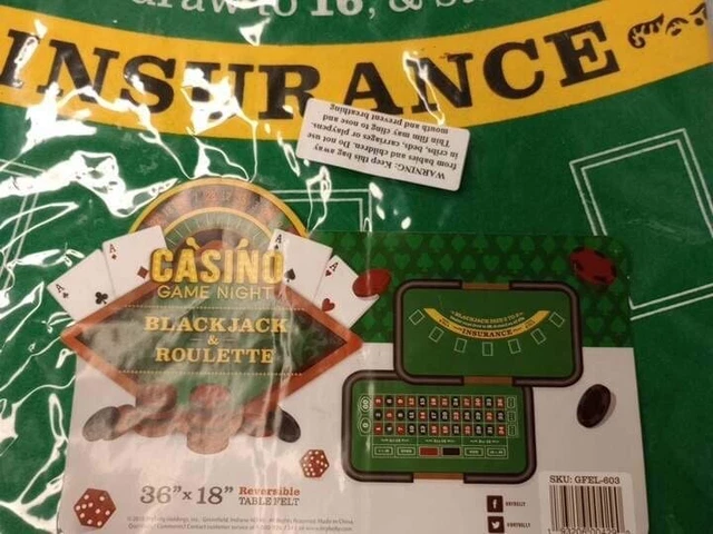 Brybelly Holdings 36"X 18" Table Felt Blackjack Roulette Gfel-603 Reversible New