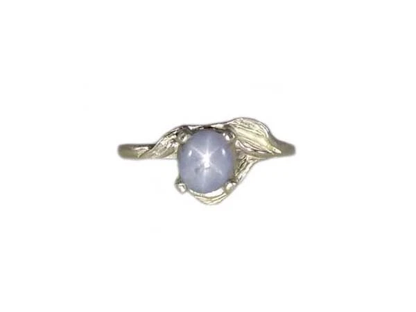 19thC Antique 1¾ct Blue Star Sapphire+Ring Ancient Persia Sorcery Oracle Prophet