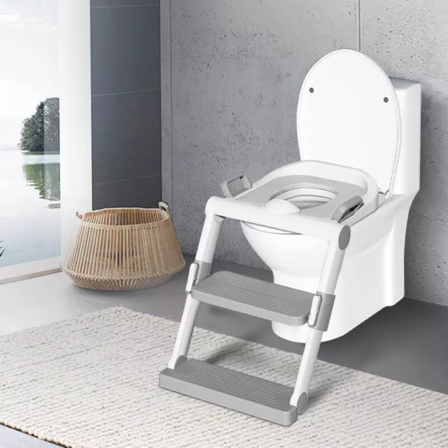 Toilettentrainer Toilettenaufsatz Toilettensitz Baby Kinder WC Sitz mit Treppe