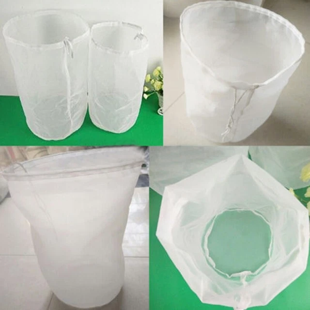 3 Sacs à Lait De Noix Réutilisables Avec Cordon - Filtration Café, Thé, Vin, Bière, Jus - 4