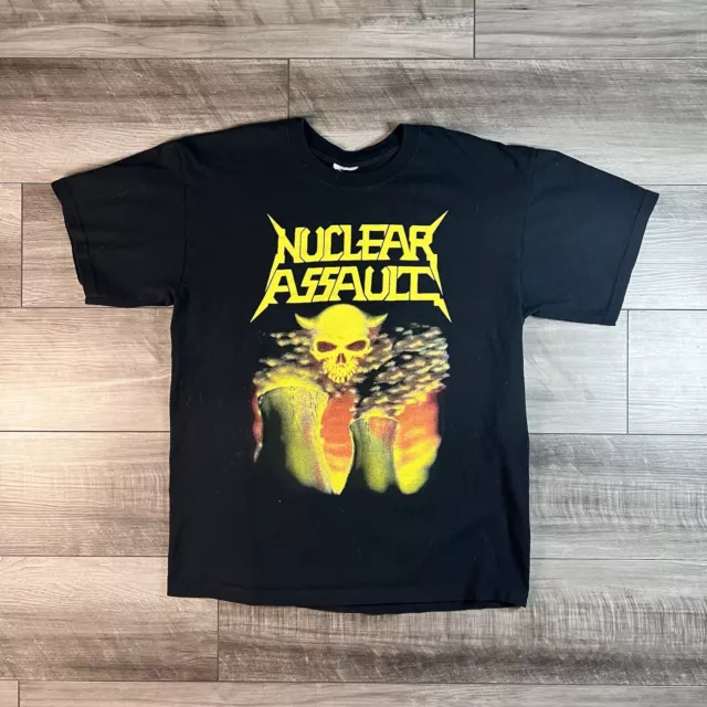 Vintage Nuclear Assault NYHC LAHC Death Metal Hardcore Shirt Men’s Large Black