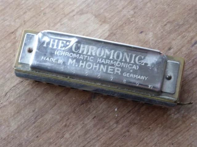 Vintage HOHNER CHROMONICA - CHROMATISCHE HARMONIKA sehr altes Vorkriegsmodell hat Stern