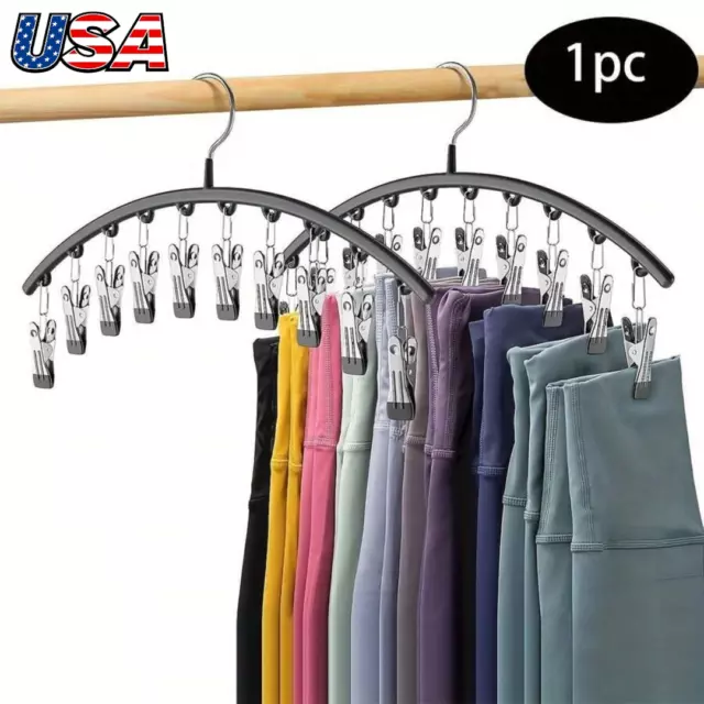 Pants Hangers with Clips Space Saving Legging Organizer Hanging Closet Organizer