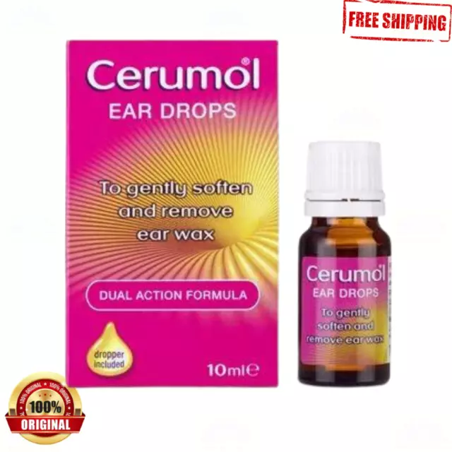1 x Cerumol Ear Drops 10ml Wax Softener Soften & Remove Ear Wax