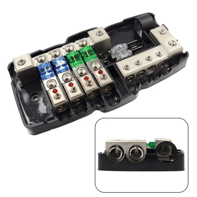2 60A 2 30A Fusible Bloc Support Bateau Quatre Côtés Two-In 2v-24v Dc Batterie
