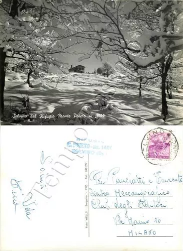 Cartolina di Selvino, panorama sotto la neve - Bergamo
