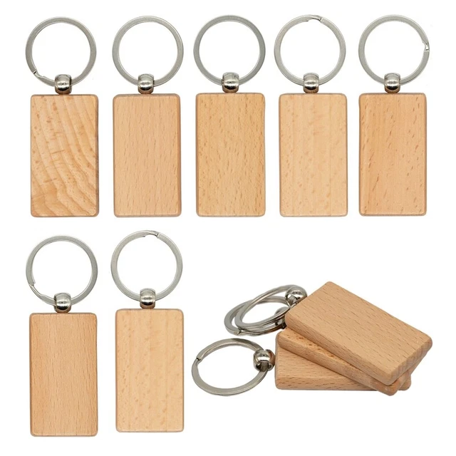 Holz Gravur Leerzeichen, Rechteckiger Leerzeichen, Holz SchlüSsel AnhäNger, L7V7