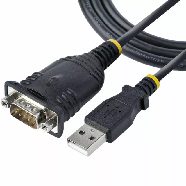 Cable USB a Puerto Serie Startech 1P3FP-USB-SERIAL Negro