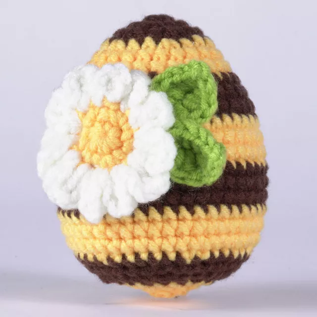 LF# 3Pcs Complete Crochet Kit Cute Rabbit Chicken Bee Egg for Beginners Adults K