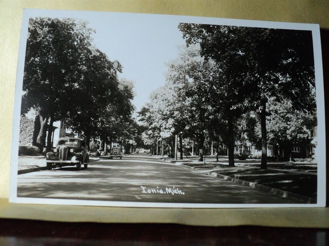 IONIA MI Michigan Street Scene vintage RPPC Postcard