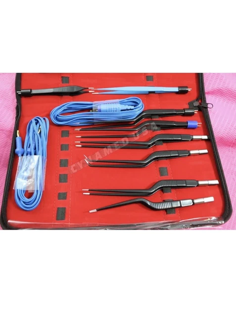 PREMIUM GRADE BIPOLAR Bayonet Forceps Electrosurgical Instruments Set ...