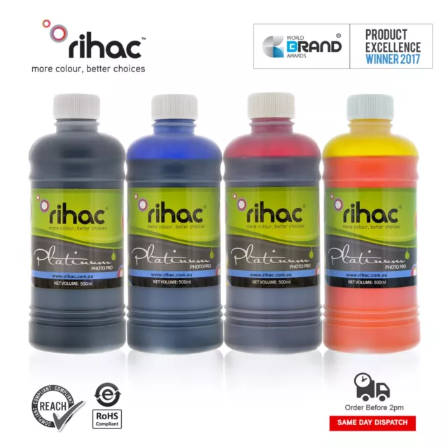 Rihac 500ml CLI-526 PGI525 Refill Ink for Canon IP4850 IP4950 IX6550 MG5150 CISS